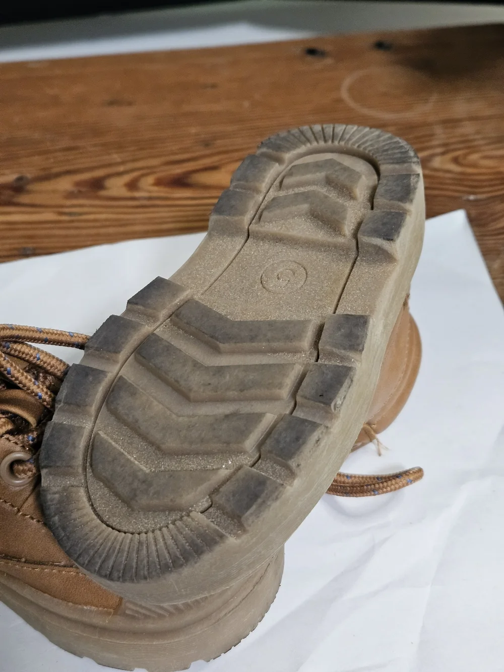 Cat & Jack Tan Kids Lace-Up High-Top Boots